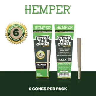 Hemper - Ultra-Thin 1¼ 經典棕色 預捲菸 6入