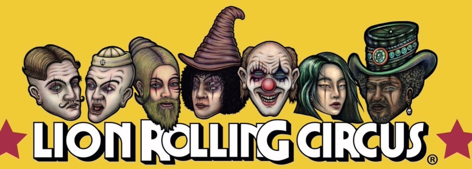 Lion rolling circus