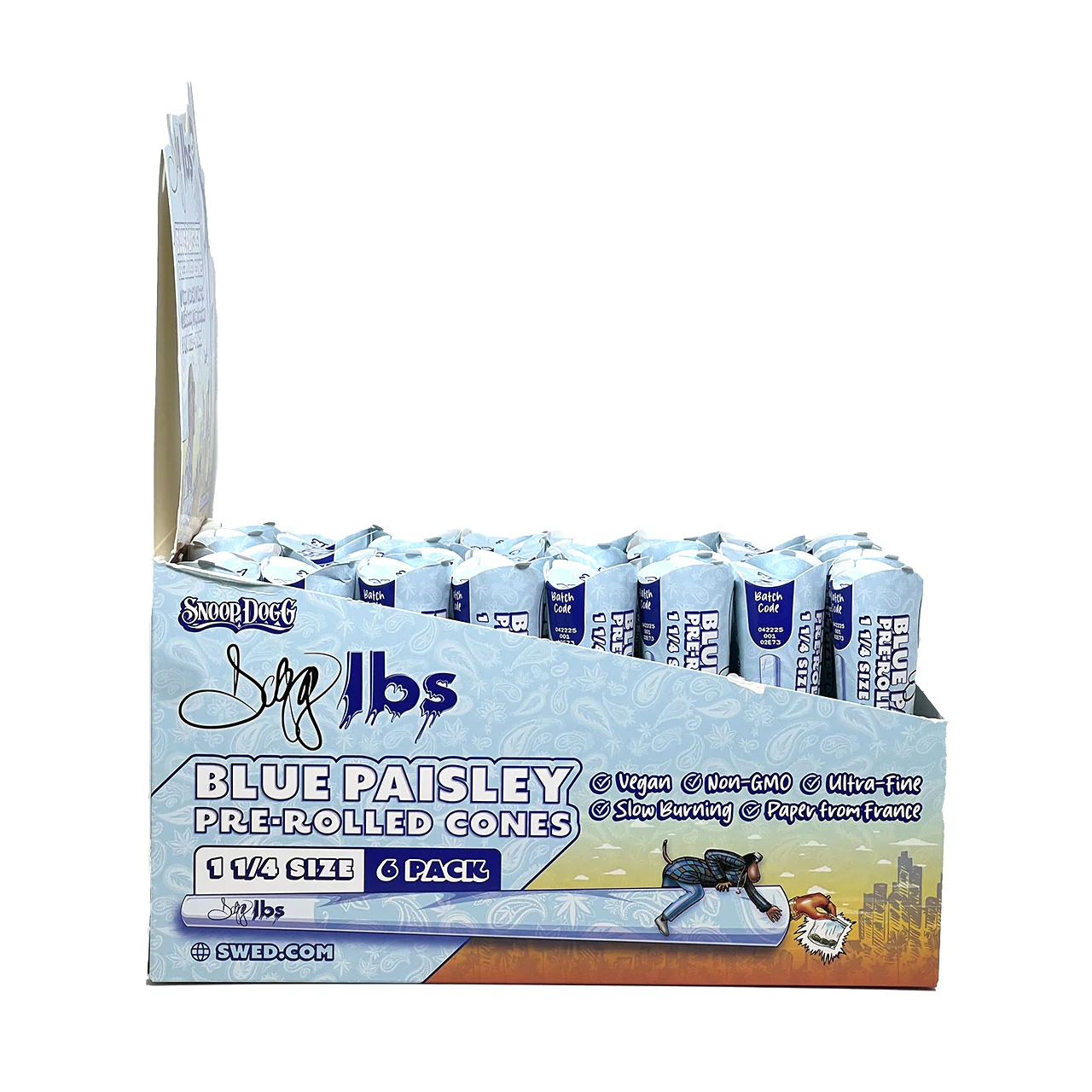 Dogg lbs - Blue Paisley 1 1/4 藍色佩斯利 預捲菸 6入:圖片 9