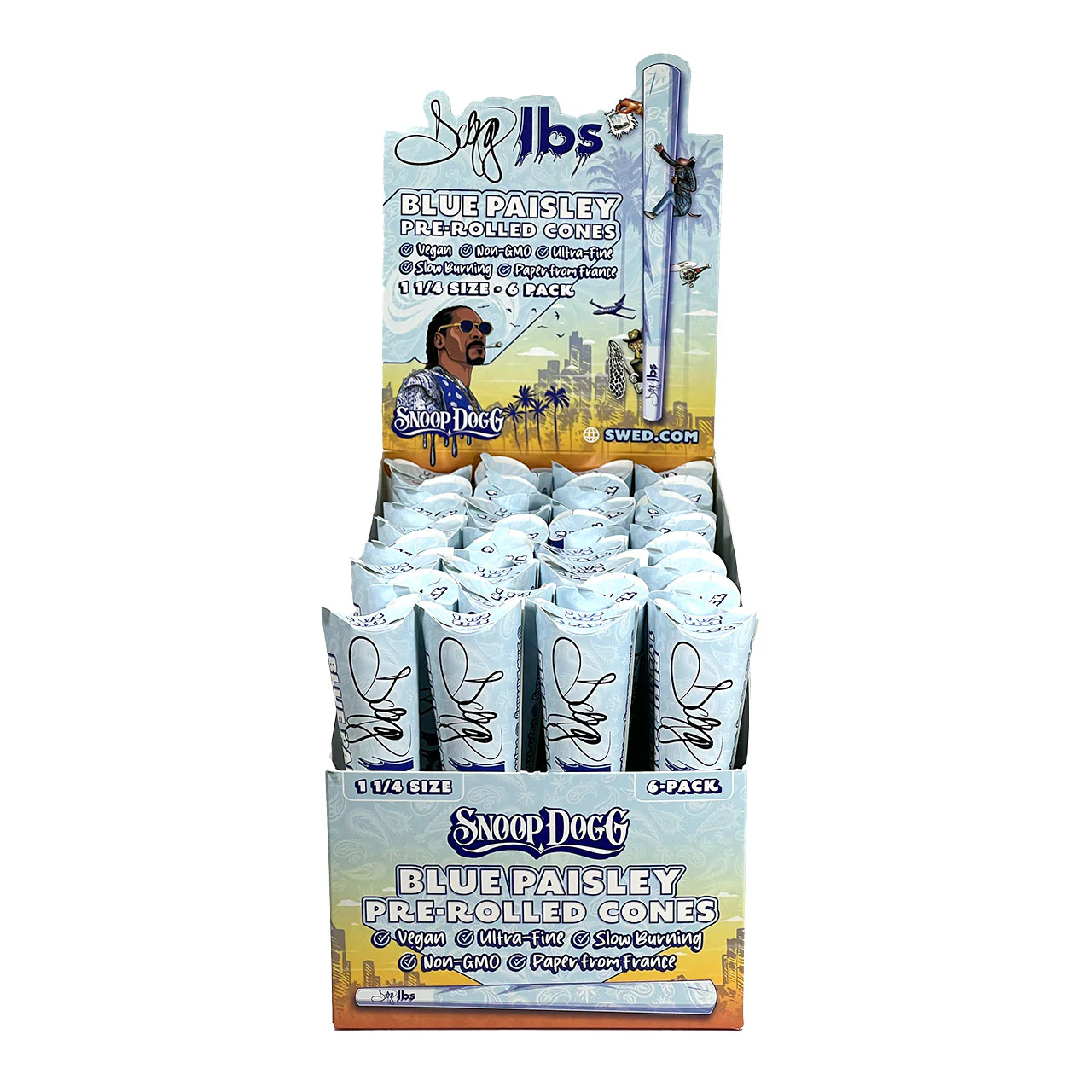 Dogg lbs - Blue Paisley 1 1/4 藍色佩斯利 預捲菸 6入:圖片 8