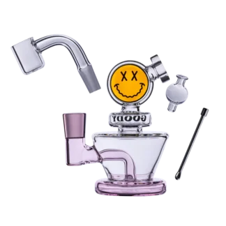 Goody Glass - Big Face Mini Dab Rig 迷你兩用起泡器 4件套裝