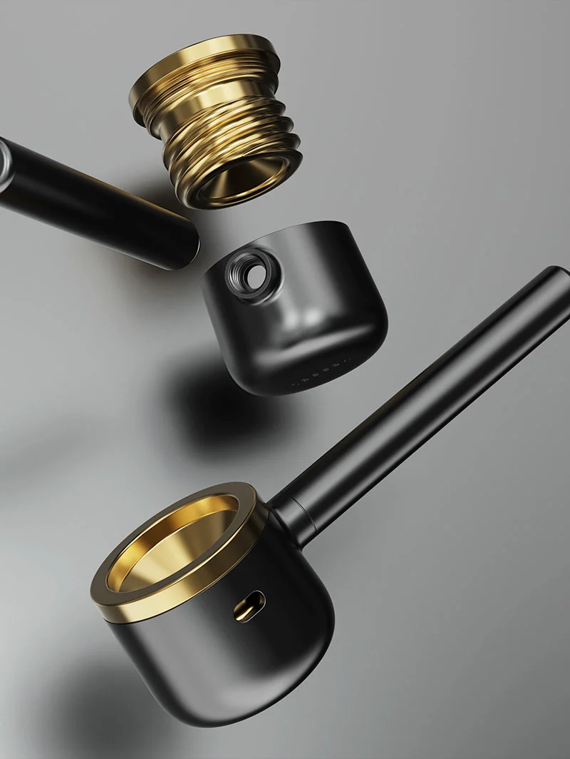 VESSEL - Pipe Gunmetal 雙螺旋精密 金屬菸斗