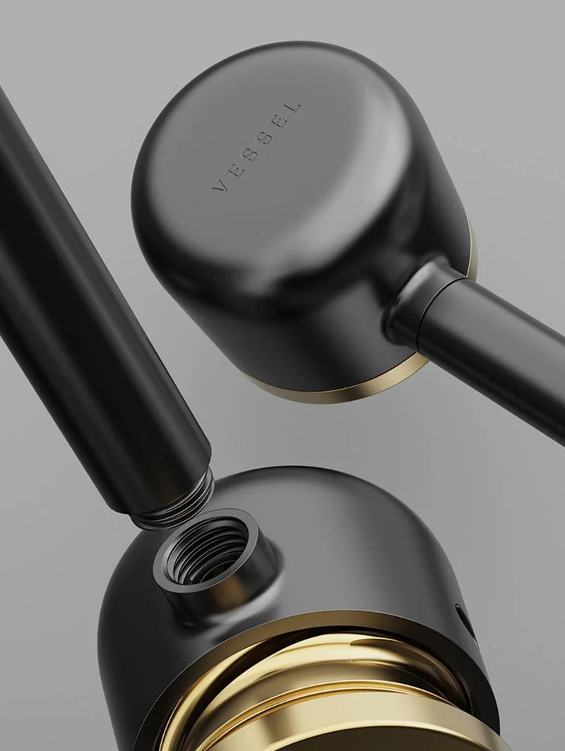 VESSEL - Pipe Gunmetal 雙螺旋精密 金屬菸斗:圖片 6