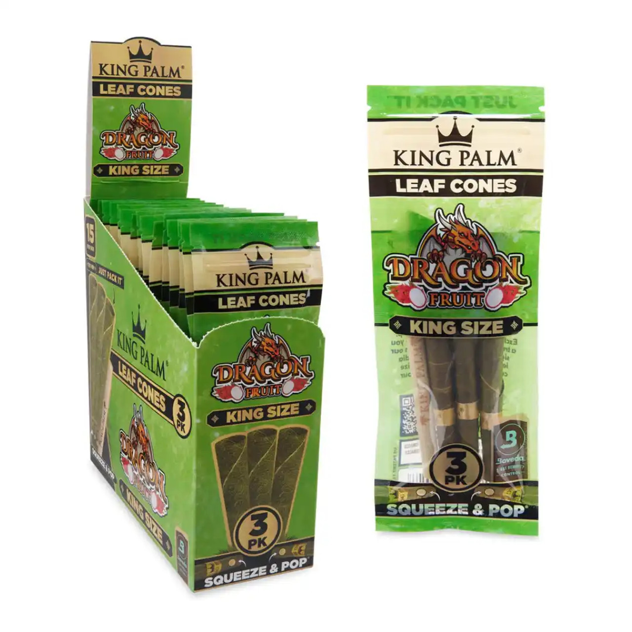 King Palm - Leaf Cones King Size 棕櫚葉 雪茄預捲菸 [火龍果] 3入：圖片 2