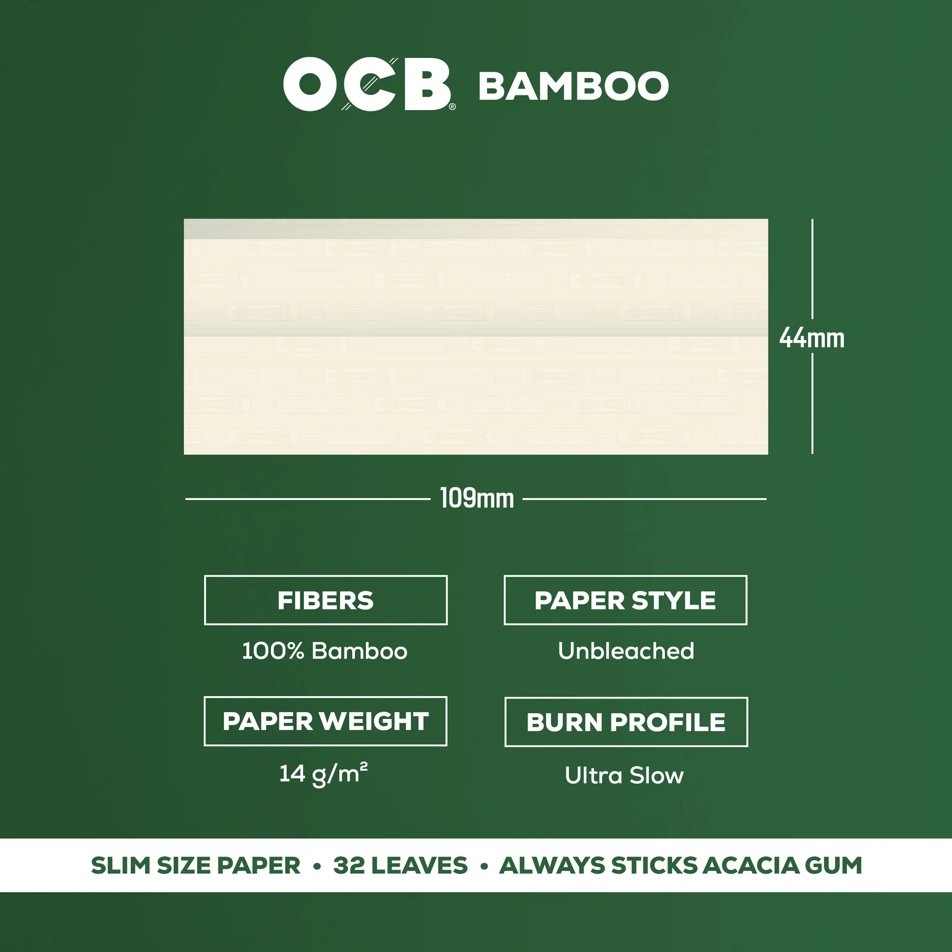 OCB - Bamboo ks slim 竹製 捲菸紙 110mm