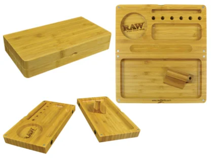 RAW - Bamboo Tray 竹製兩片式 捲菸盤：圖片 4
