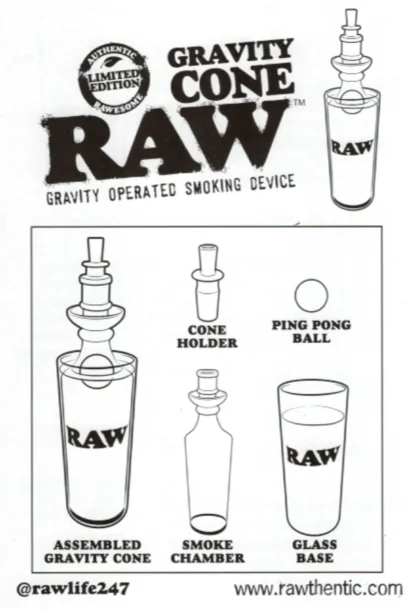 RAW -  限量Glass Gravity Cone 玻璃重力錐 菸斗：圖片 6