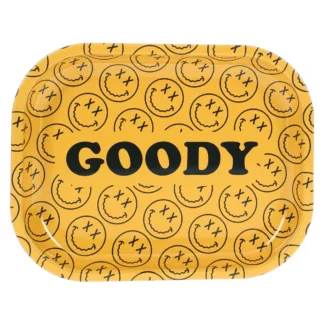 Goody Glass - Yellow Pattern Face 圖騰笑臉 金屬捲菸盤
