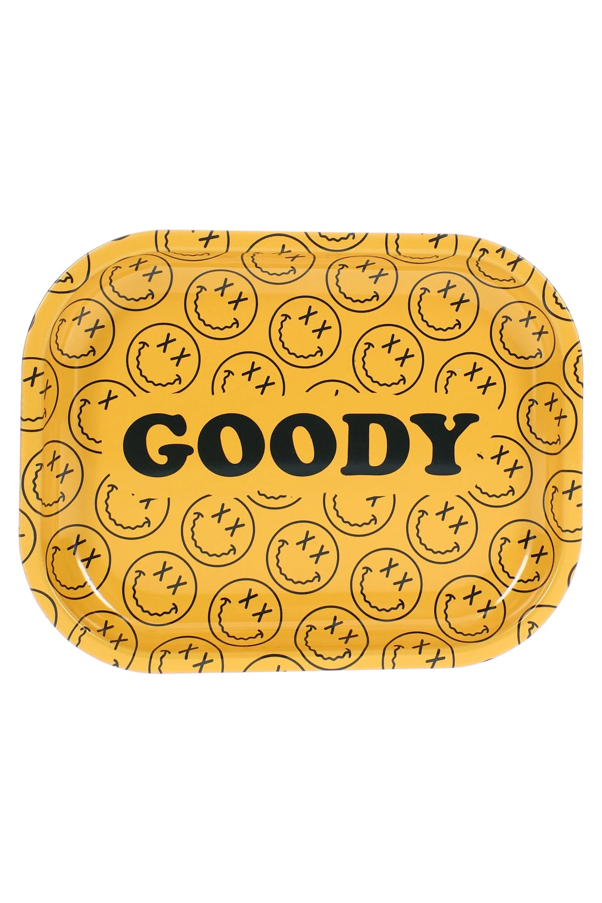 Goody Glass - Yellow Pattern Face 圖騰笑臉 金屬捲菸盤