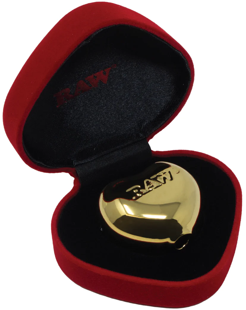Raw - Glass Heart of Gold Cone Holder 玻璃純金之心 手捲菸濾嘴