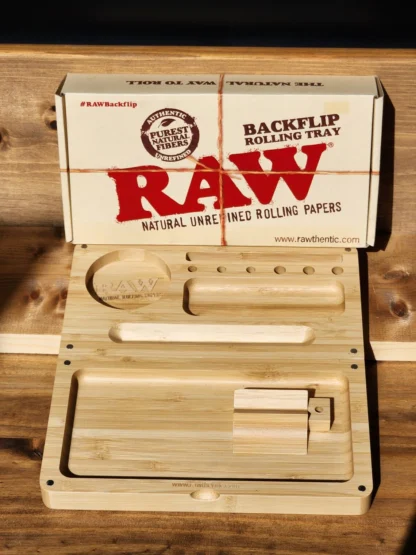 RAW - Bamboo Tray 竹製兩片式 捲菸盤：圖片 6