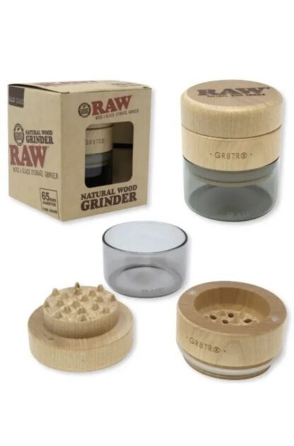 RAW - 原木+玻璃 研磨儲存罐 63mm：圖片 4