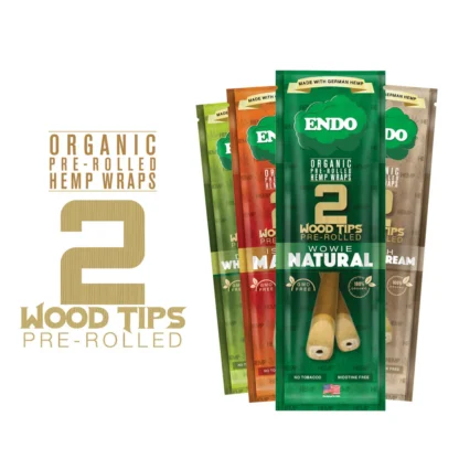 ENDO - HEMP WRAP 雪茄預捲菸 [附木質濾嘴] 2入